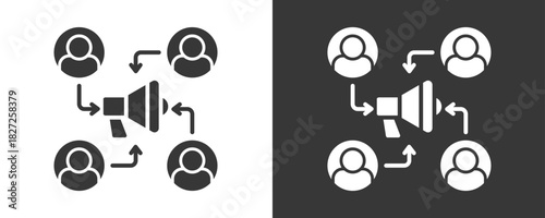Affiliate Marketing Icon Set Vector Collection Isolated In Black And White