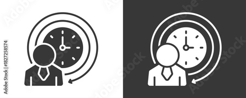 Lifetime Icon Set Vector Collection Isolated In Black And White