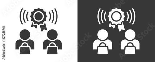 Brand Awareness Icon Set Vector Collection Isolated In Black And White
