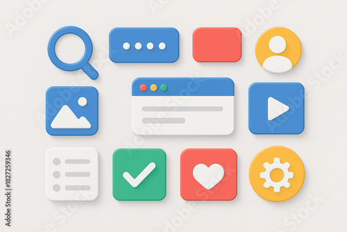 flat icons for web and mobile applications