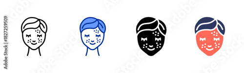 Irritation icon set multiple style collection