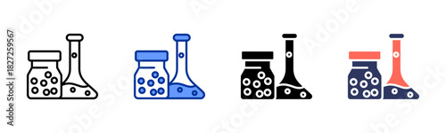 Specimen icon set multiple style collection