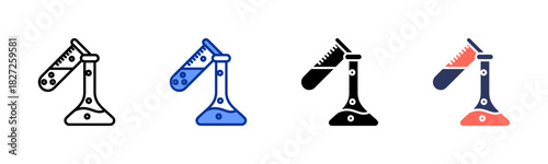 Test Tube icon set multiple style collection