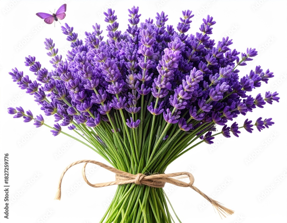 Fototapeta premium Lavender bouquet with butterfly