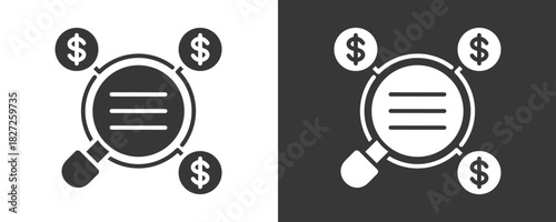 Search Icon Set Vector Collection Isolated In Black And White