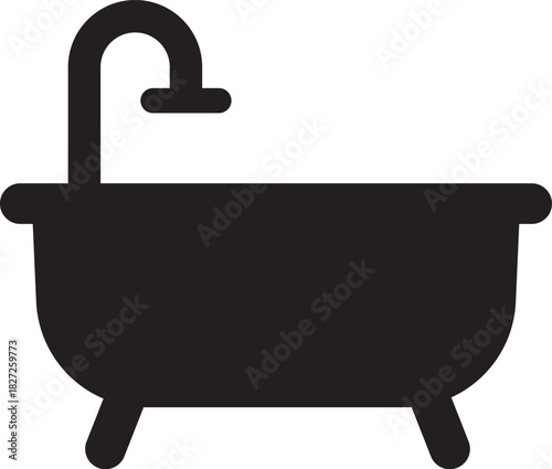 Bathtub icon. Simple illustration of bathtub vector