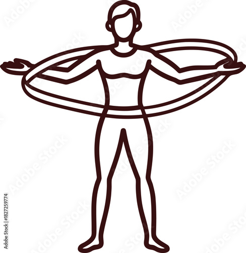 Person Hula Hooping Icon woman fitness