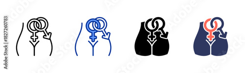 Sexual Health icon set multiple style collection