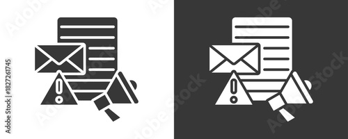 Spam Icon Set Vector Collection Isolated In Black And White