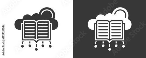 Ebook Icon Set Vector Collection Isolated In Black And White