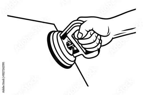 Hand operating suction cup glass lifter, professional tool for handling glass