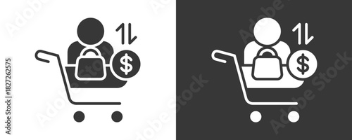 Consumer Icon Set Vector Collection Isolated In Black And White