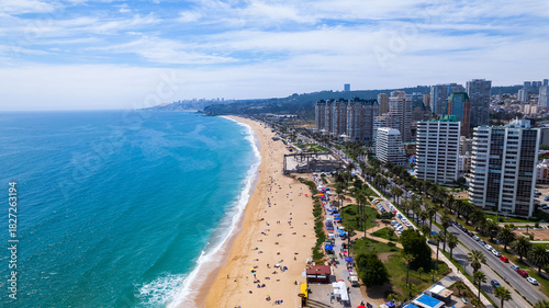Beach in Vina Del Mar, Chile.
