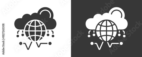 Internet Icon Set Vector Collection Isolated In Black And White