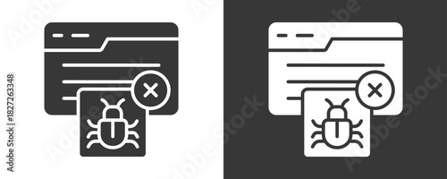Adware Icon Set Vector Collection Isolated In Black And White