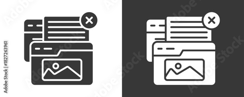 Pop Up Icon Set Vector Collection Isolated In Black And White