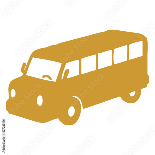 Golden Bus Icon
