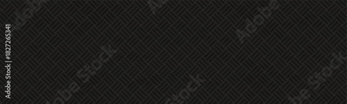 黒色の和柄模様（算木崩し）のバナー背景ベクターイラスト