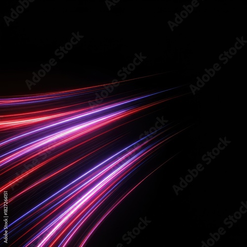 Wallpaper Mural Abstract dark background with soft flowing neon light trails creating a dynamic and futuristic digital motion effect design, luminous, modern, graphic Torontodigital.ca