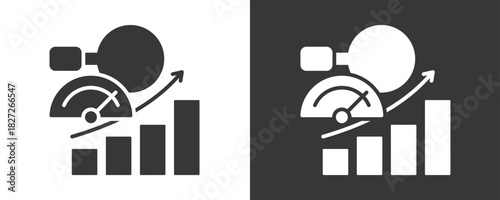 Benchmarking Icon Set Vector Collection Isolated In Black And White