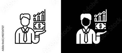 Stock Market blackwhite icon