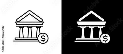 Banking blackwhite icon