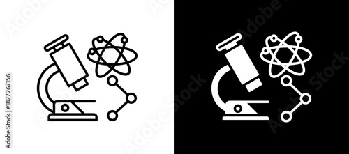 Science blackwhite icon