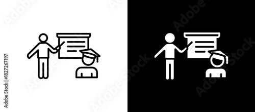 Education blackwhite icon