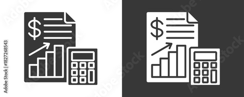 Accounting Icon Set Vector Collection Isolated In Black And White