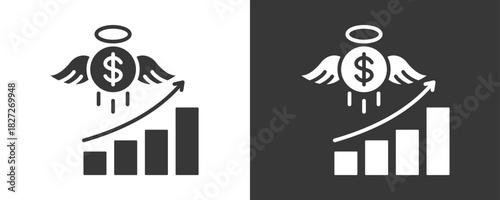 Cost And Revenue Icon Set Vector Collection Isolated In Black And White