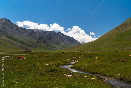 mountain landscape with lake