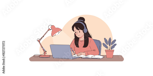 young woman with laptop