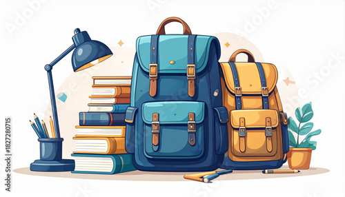 Simple Ink Backpack Doodles for School Supply Promo