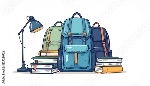 Simple Ink Backpack Doodles for School Supply Promo