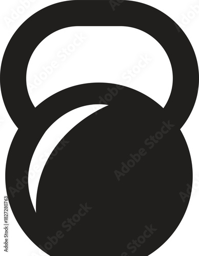 Kettlebell illustration for fitness concept strength training and exercise equipment graphic element for health and wellness programs or personal training materials