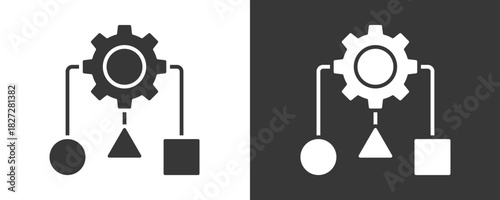 Organization Icon Set Vector Collection Isolated In Black And White