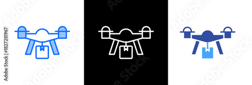 Drone Delivery triplestyle icon
