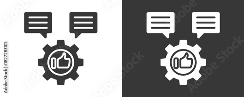 Feedback Icon Set Vector Collection Isolated In Black And White