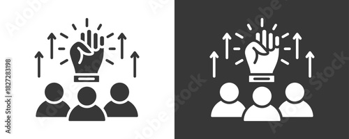Empowerment Icon Set Vector Collection Isolated In Black And White