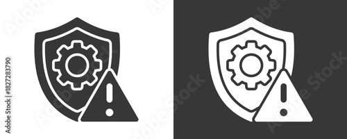 Crisis Management Icon Set Vector Collection Isolated In Black And White
