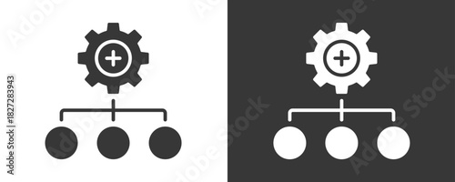 Resource Allocation Icon Set Vector Collection Isolated In Black And White