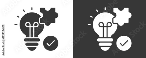 Problem Solving Icon Set Vector Collection Isolated In Black And White
