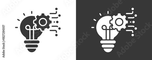 Innovation Icon Set Vector Collection Isolated In Black And White