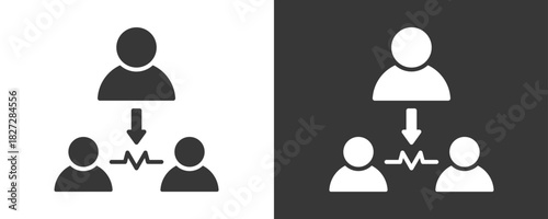 Delegation Icon Set Vector Collection Isolated In Black And White