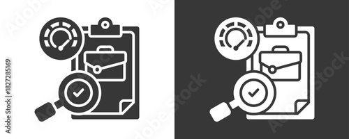 Performance Appraisal Icon Set Vector Collection Isolated In Black And White