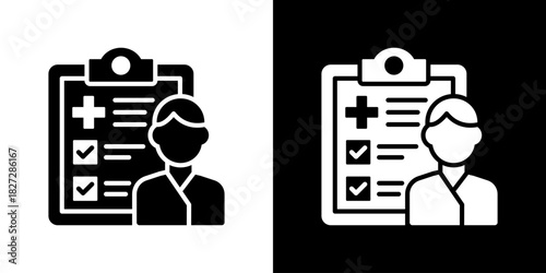 Health Checkup Icon Vector Illustration. Flat Style Design Created For Creative Flexibility In Light And Dark Versions. 
