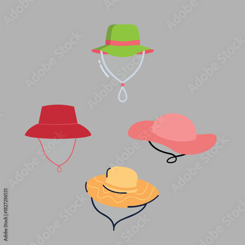 sun hat icon for sticker