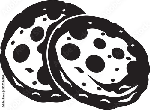 Cookies icon clean simple silhouette