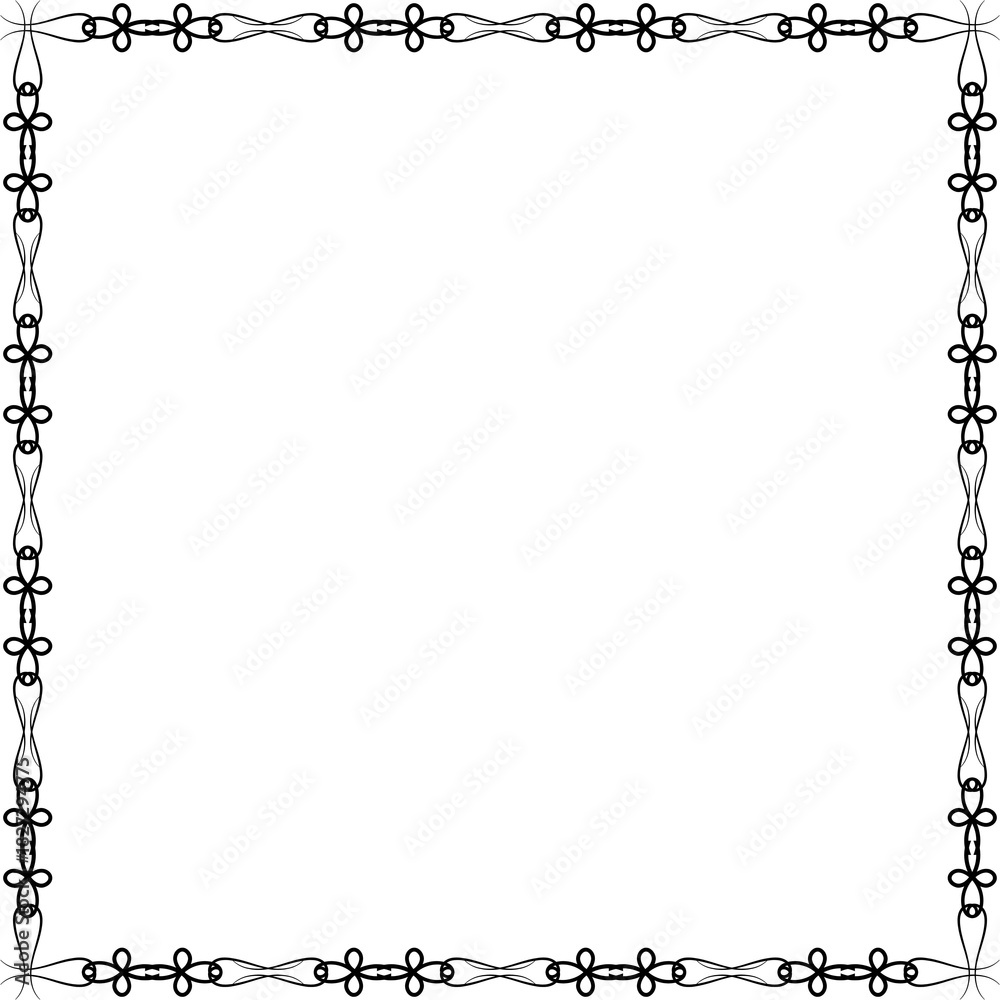 Obraz premium Simple Square Frame with White Background, Unique Square Frame, Amazing Border Frame and Photo Frame, Black Square Frame