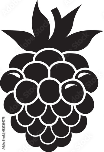 Raspberry icon clean simple silhouette